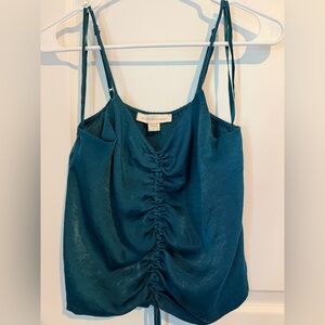 Monteau Teal Ruched Camisole
